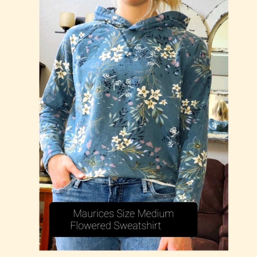 Floral Hooded Sweatshirt